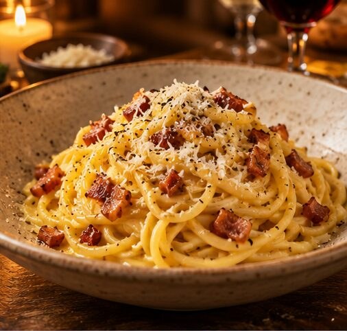 Illustrative photo of spaghetti carbonara