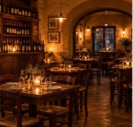 Illustrative photo of a cosy Italian restaurant interior
