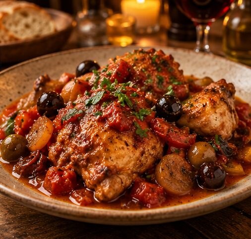Illustrative photo of pollo alla cacciatora